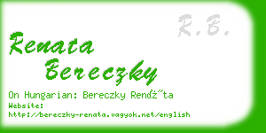 renata bereczky business card